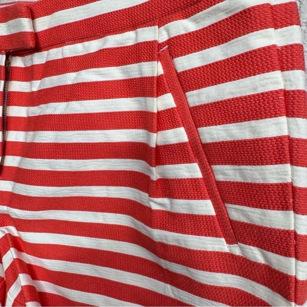 J.Crew Womens Single Pleat Shorts Striped Casual Summer Size 12 NWT